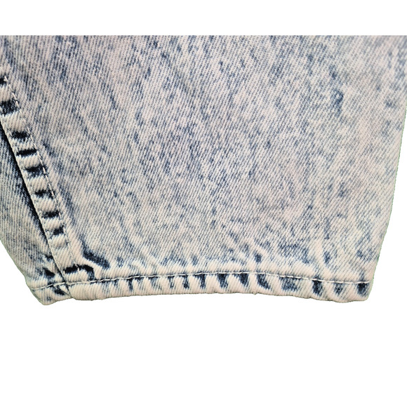 Vintage Style Acid Wash Mom Jeans High Waist Tapered Leg Distressed 80s 90s Sz11 - Picture 6 of 12